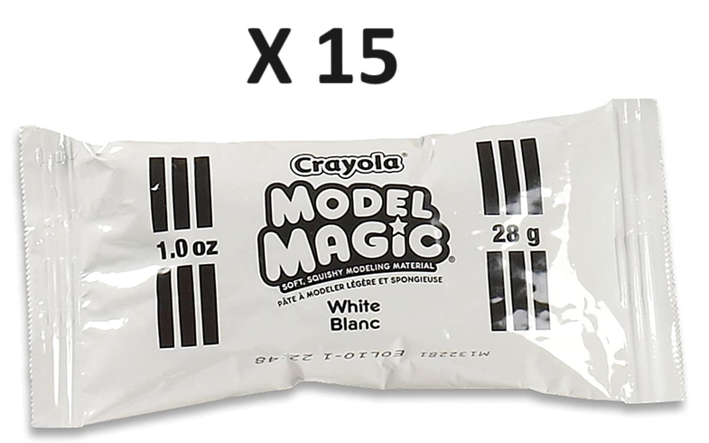 NEW 15 PACKS Crayola Model Magic White, Modeling Clay Alternative, Bulk  School Supplies Classpack / BidClub
