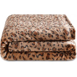 NEW softan 60x80  Fleece Leopard Print Throw Blanket for Sofa Sofa Bed Couch Travel Camping Lightweight Super Soft Ultra Luxurious Plush Cheetah Throw Flannel Blankets