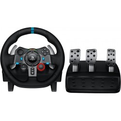 NEW Logitech G29 Driving Force Racing Wheel and Floor Pedals, Real Force Feedback, Stainless Steel Paddle Shifters, Leather Steering Wheel Cover for PS5, PS4, PC, Mac - Black