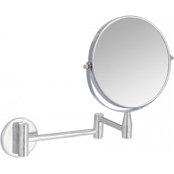 NEW Amazon Basics Wall-Mounted Vanity Mirror - 1X/5X Magnification, Chrome