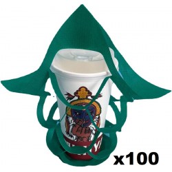 NEW ZMS T Shape Drink Carrier Take Out Cup Holder for Hot and Cold Beverages Drink Cup Holder Instead of Plastic Bags Non Woven Holder Portable Carrier for Delivery 100pcs Pack one
