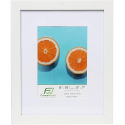 NEW FrameWorks 8x10 Classic Picture Frame Tempered Glass,White