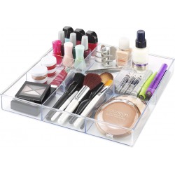 NEW Whitmor 6789-3065 6-Section Clear Drawer Organizer
