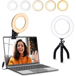 NEW Ring Light, ACMEZING Video Conference Lighting Kit 3200k-6500K Dimmable LED Ring Light Clip on Laptop Computer Monitor for Zoom Meeting/Remote Working/Video Calls/Streaming/YouTube Video/Makeup/TikTok