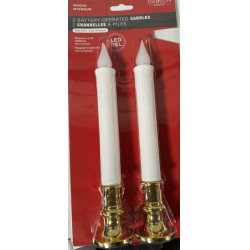 NEW DANSON DECOR 9 2 BATTERY-OPERATED CANDLES - WITH TIMER