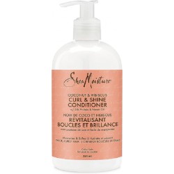NEW SheaMoisture Coconut & Hibiscus Curl & Shine Conditioner for Thick, Curly Hair with Silk Protein & Neem Oil to Moisturize & Soften 384 ml