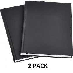 NEW Amazon Basics Professional Journal, 10.5X7.5 inches, Black, 2-Pack