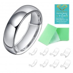 NEW (8PCS, For Wide Band Rings) - Invisible Ring Size Adjuster for Loose Rings Ring Adjuster Fit Wide Rings with Jewellery Polishing Cloth