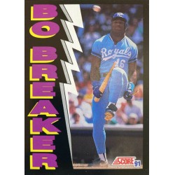Bo Jackson Kansas City Royals 1991 Score Bo Breaker Baseball Card #773