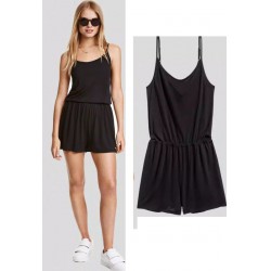 NEW LARGE SHEIN Women's Solid Color Knitted Cami Romper