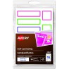 NEW Avery Self-Laminating Waterproof Labels for Kids Gear, Lunch Boxes, 30 Labels, Assorted Colours, Assorted Shapes-Neon (2363)