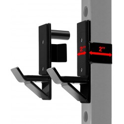 NEW Yes4All Set of 2 Steel J-Hooks for Power Rack - Fit Most 2 x 2 Sq. Tube & Easy to Install