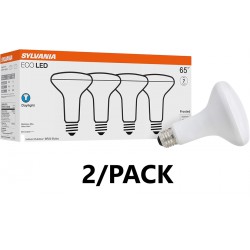 NEW 2/PACK Sylvania ECO LED Light Bulb, BR30, 65W=10W, 7 Year, 650 Lumens, Frosted, Dimmable, Daylight