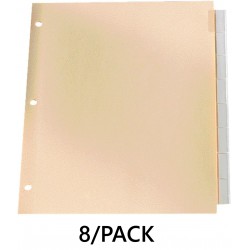 NEW Oxford Binder Dividers, Premium Insertable Tabs, 8 Clear Tabs, Letter Size, Beaded Tab Design, Reinforced Edge, Pre-Punched, for School, Office or Home Organization