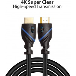 NEW 75 FEET C&E High Speed HDMi Cable, with Built-in Signal Booster Supports 3D & Audio Return, Channel Full HD, 75 Feet, CNE528915