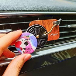 NEW Record Player Car Air Freshener Spin Phonograph Air Vent Outlet Aromatherapy Diffuser Perfume Clip Retro Car Accesories Interior (Style B)