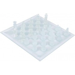 NEW Chess Set, Polish Glass Chess Kit with 1 Checkerboard and 32 Chessman as Decoration Recreation