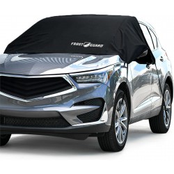 NEW FrostGuard Summit | Full-Coverage Car Windshield Cover for Ice and Snow and Frost - Covers Sunroof, Front Windshield, Front Side Windows and Side-View Mirrors - Universal Fit for Most Vehicles - Black