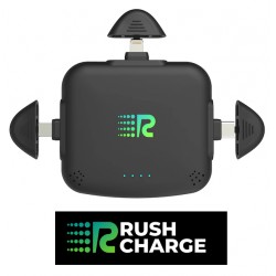 NEW Rush Charge Universe 3,300-mAh 3-in-1 Portable Backup Charger with Interchangeable Tips