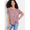 NEW XXL MAURICES WOMEN'S 24/7 Flawless Solid Knot Front Tee