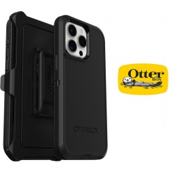 NEW OtterBox iPhone 15 Pro MAX (Only) Defender Series Case - BLACK, Screenless, Rugged & Durable, With Port Protection, Includes Holster Clip Kickstand
