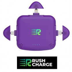 NEW Rush Charge Universe 3,300-mAh 3-in-1 Portable Backup Charger with Interchangeable Tips