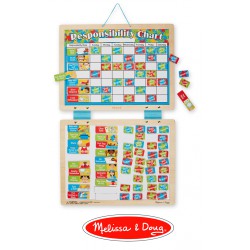 NEW Melissa & Doug Magnetic Wooden Responsibility ChartToddler Routine, Kids Reward Board, Chores Chart, Responsibility Tool for Kids Ages 3+