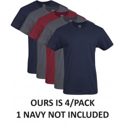 NEW XL 4/PACK Gildan Mens Platinum Crew T-Shirts