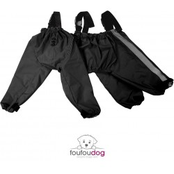 NEW MEDIUM FouFou Dog 62563 Bodyguard Protective All-Weather Dog Pants, Medium, Black