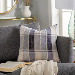 NEW Suruya Woven Plaid Striped Throw Pillow