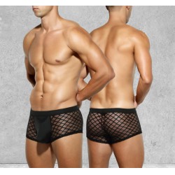 NEW MEDIUM Arjen Kroos Men's Sexy Breathable Mesh Boxer Briefs Trunks with Open Fly Pouch