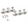 NEW Musiclily Pro 3+3 Acoustic Guitar Tuning Pegs Keys Tuners Machine Heads Set, Nickel with Chrome Button