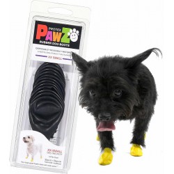 NEW Pawz PZBLKXX Water-Proof Dog Boots, XX-Small, Black, 1-Inch to 1.5-Inch