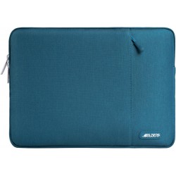 NEW MOSISO Laptop Sleeve Bag Compatible with Laptop 13.3 inch, Polyester Vertical Case with Pocket, Deep Teal