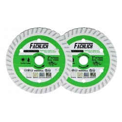 NEW FACHLICH 3 inch Diamond Blade - Concrete Cut Off Wheel Granite Cutting Disc 2pcs 75mm for Concrete and Granite 3/8(10mm) Arbor