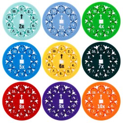 NEW 9pcs Math Fact Fidget Spinners, Colorful Math Fact Stimmers Fidget Learning Game Toy