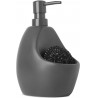 NEW Umbra Joey, Matte Ceramic Liquid Soap Dispenser with Sponge Caddy, Ideal for Kitchen or Bathroom Use, Charcoal