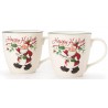 NEW Pfaltzgraff Winterberry Mug Porcelain Naughty and Nice (Set of 2), 20 oz, Assorted -