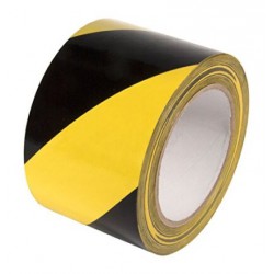 NEW INCOM Striped Hazard Warning Tape 3 W X 108 L Yellow/Black 1 Roll