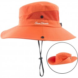 NEW Women's Ponytail Sun Hat UV Protection Foldable Mesh Wide Brim Beach Fishing Hat