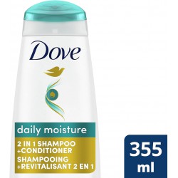 NEW Dove Daily Moisture 2 in 1 Shampoo & Conditioner with Bio-Nourish Complex moisturizes and nourishes dry hair 355 ml