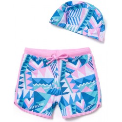 NEW Size 18-24M Mazuliso Baby Girls Swim Trunks UPF50+ Beach Shorts UV Swim Cap Sun Protection