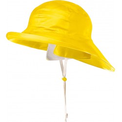 NEW MEDIUM Pioneer Heavy-Duty Premium Sou'wester Rain Hat, Dry King Fully Cotton Lined Yellow M