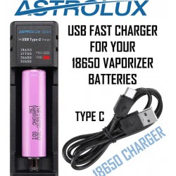 NEW Astrolux SC01 Type-C USB 18650 Vaporizer Battery Charger