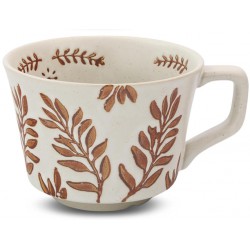 NEW LINVIA Ceramic Coffee Mug, 12 oz Novelty Unique Teacup with Large Handle, Stoneware Cup for Tea Mocha Latte Cappuccino Espresso