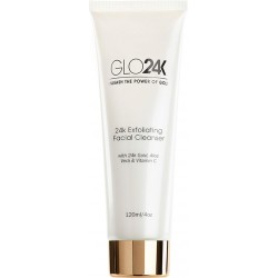 NEW GLO24K Exfoliating Facial Cleanser with 24k Gold, Aloe Vera, and Vitamins. For a Radiant and Fresh Looking Skin.