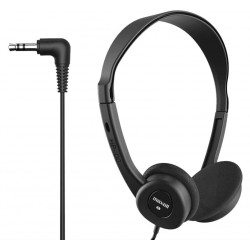 NEW Maxell Stereo Headphones - 3.5mm Cord with 6-Foot Length, Soft Padded Ear Cushions, Adjustable Headband for Comfort, Sleek, Lightweight, Wired for Reliable Connection, 190319M Black