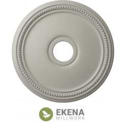 NEW (READ NOTES) Ekena Millwork CM18DIPCF Diane Ceiling Medallion, 18OD x 3 5/8ID x 1 1/8P (Fits Canopies up to 5 3/8), Hand-Painted Pot of Cream