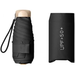 NEW Mini Travel Sun Umbrella with Case, Small Compact UV Protection Umbrella for Sun and Rain, Lightweight Windproof Umbrella for Women Men Kids