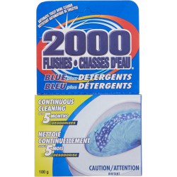 NEW 2000 Flushes Automatic Toilet Bowl Cleaner | Blue plus Detergents 100g | Makes scrubbing easier by helping break down toilet bowl residue and stains, pine oil scent | 1 Cube